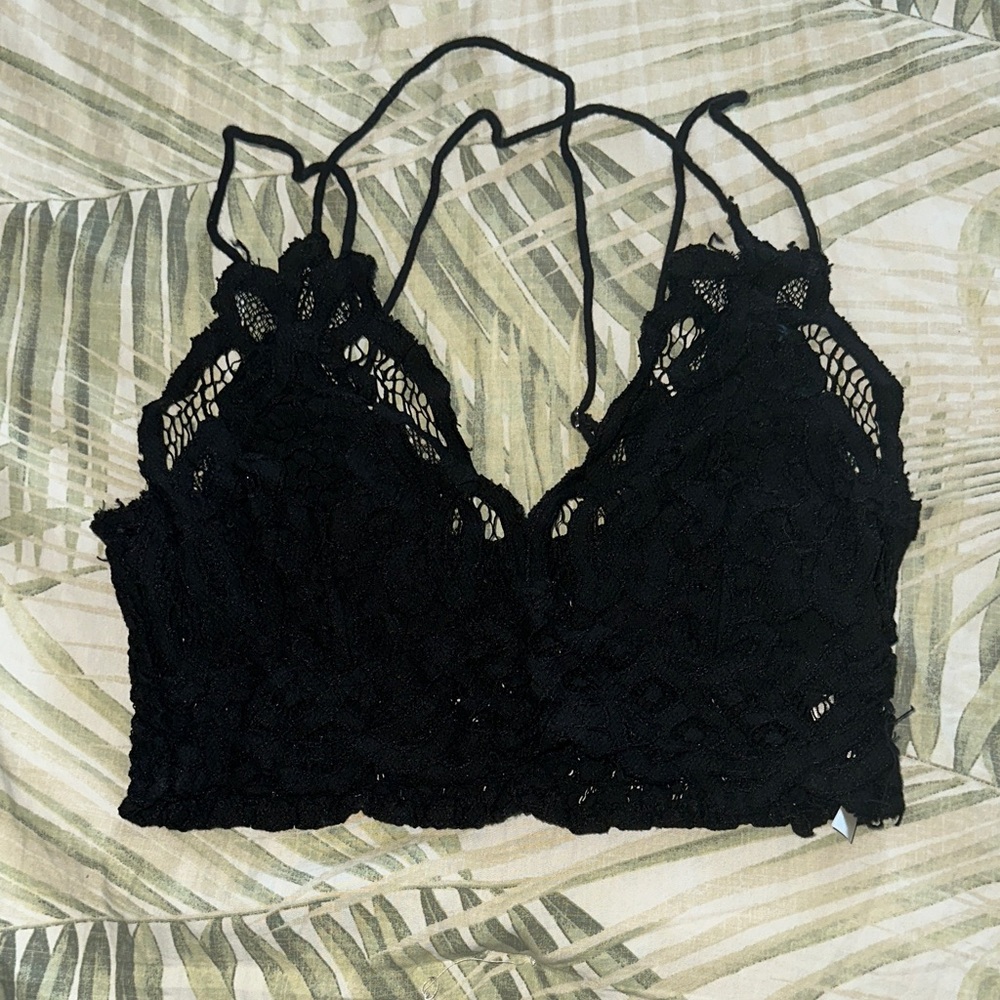 Free People Black Lace Bralette size S
